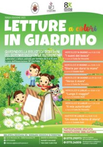 BIBLIOTECA letture in giardino 2023