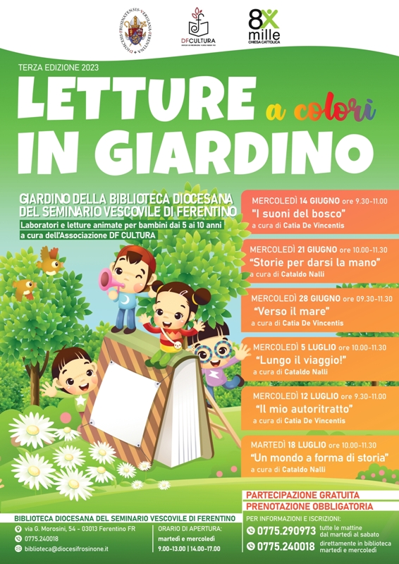 BIBLIOTECA letture in giardino 2023