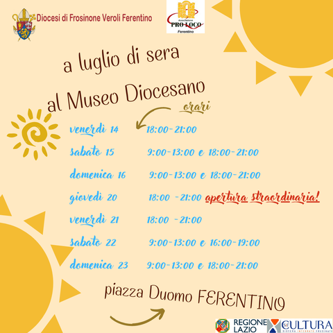 LUGLIO AL MUSEO DIOCESANO 2023
